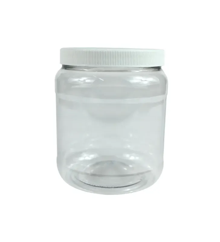 Tarro de PET Cristal 1.5kg con Tapa R-110 Blanca – Plastika LT1B062