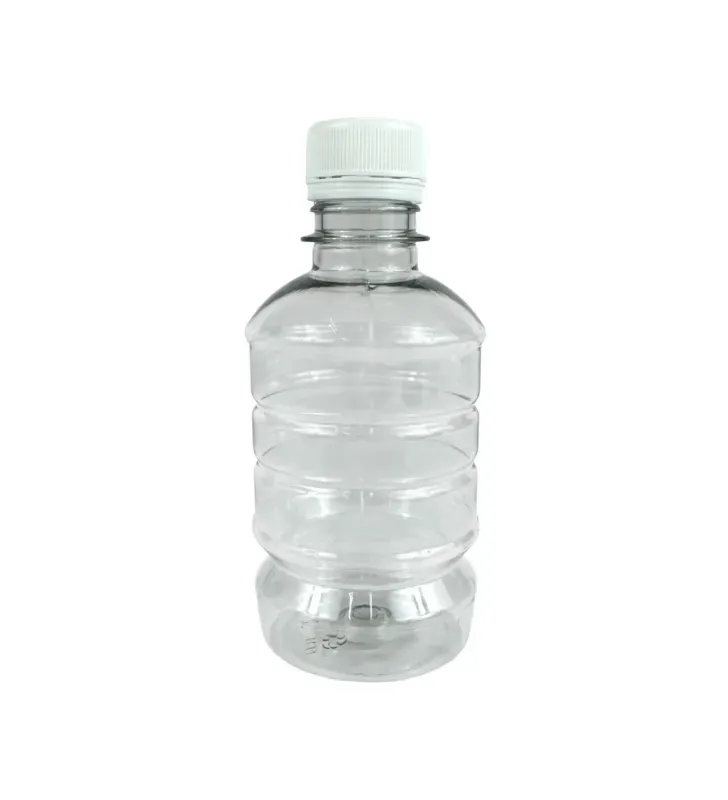 Botella Anillada de PET Cristal 250ml R-28 con Cintillo – Plastika LB1B042