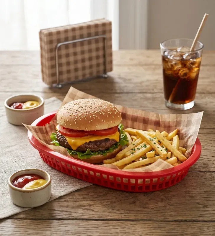 Canasta de Plástico para Hamburguesa y Comida Rápida Yuliana – MX-451