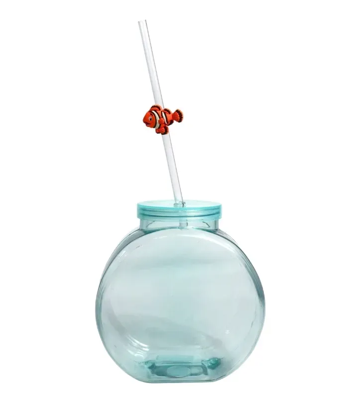 Cilindro Aqua Drinks Vaso Pecera 1.2L con Popote Yuliana – MX-566