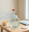 Cilindro Aqua Drinks Vaso Pecera 1.2L con Popote Yuliana – MX-566