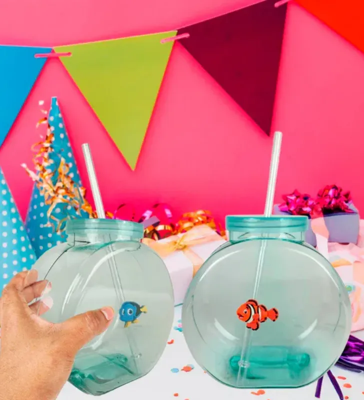 Cilindro Aqua Drinks Vaso Pecera 1.2L con Popote Yuliana – MX-566