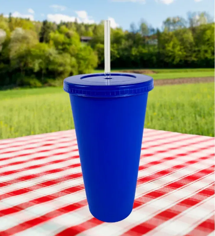 Vaso Sirena de Plástico 26oz con Tapa y Popote Yuliana – MX-726