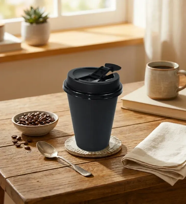 Vaso Capuchino de Plástico 16oz con Tapa Sin Derrames Yuliana – MX-616