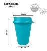 Vaso Capuchino de Plástico 16oz con Tapa Sin Derrames Yuliana – MX-616
