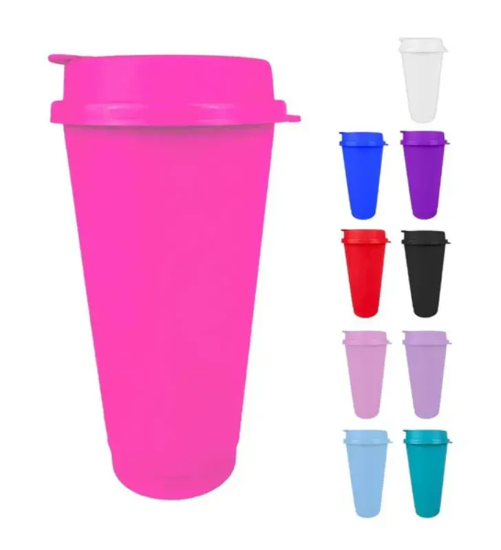 Vaso Capuchino de Plástico 26oz con Tapa Sin Derrames Yuliana – MX-626