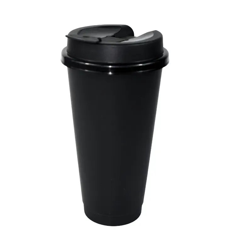 Vaso Capuchino de Plástico 26oz con Tapa Sin Derrames Yuliana – MX-626