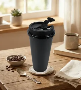 Vaso Capuchino de Plástico 26oz con Tapa Sin Derrames Yuliana – MX-626