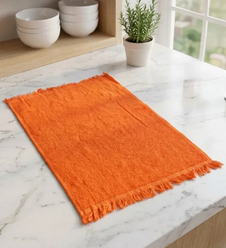 Trapo Secador de Cocina Naranja con Flecos – Grupo Textil 3000