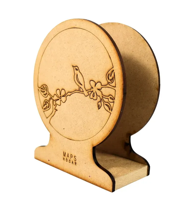 Servilletero Pájaros de Madera Natural Maps Hogar – MHO-0066