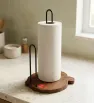 Porta Rollo de Cocina Hoja de Madera y Metal – Maps Hogar MHO-0102