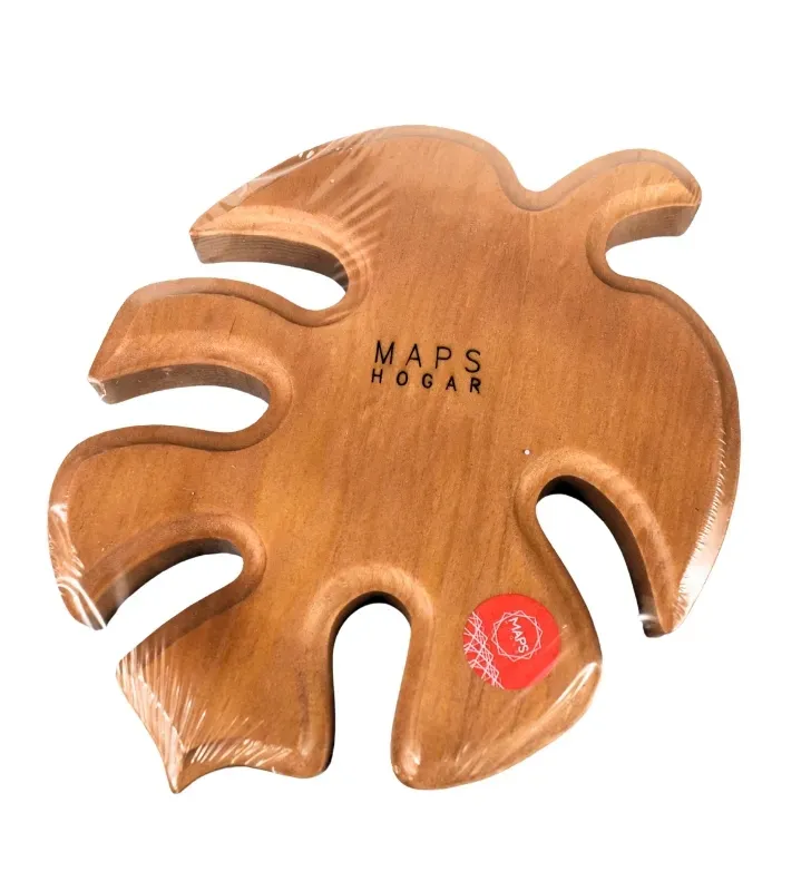 Porta Caliente Hoja de Madera Natural Maps Hogar – MHO-0206