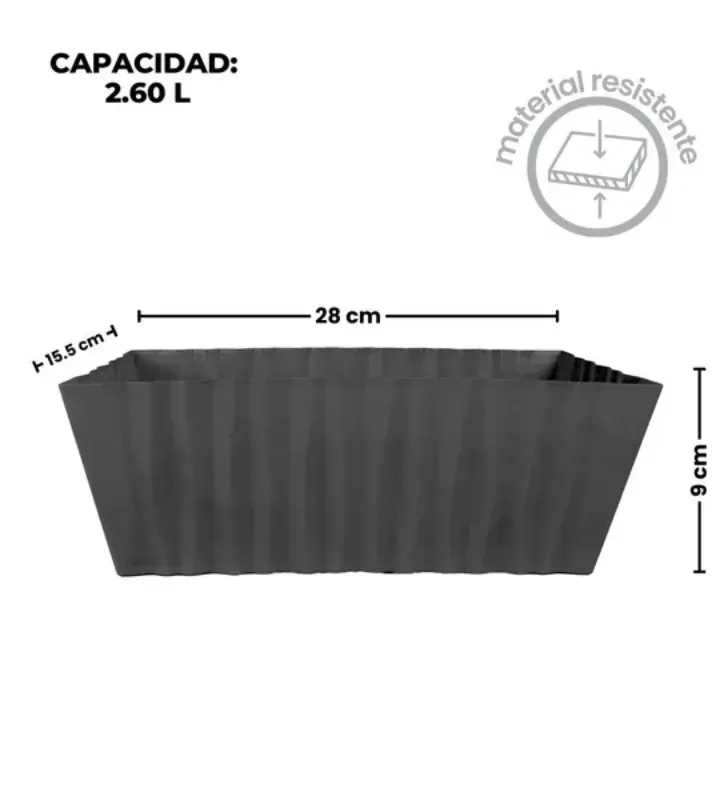 Base Rectangular Grande para Fiesta No. 4 Yuliana 2600ml – MX-531