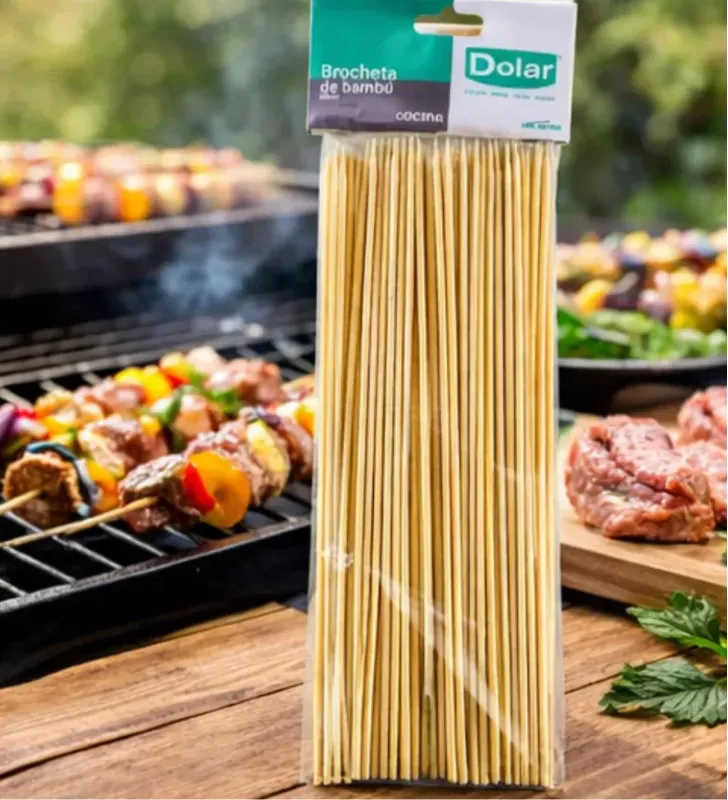 Brocheta de Bambú 30cm Yuliana 100 Piezas – M-100008