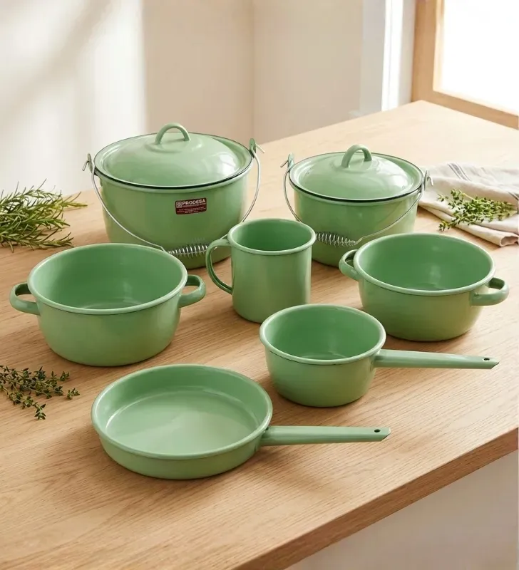 Batería de Cocina Peltre Teresita Verde Pistache Prodesa