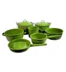 Batería de Cocina Peltre Teresita Verde Jaspeado Prodesa