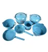 Batería de Cocina Peltre Teresita Azul Turquesa Prodesa
