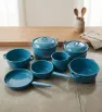 Batería de Cocina Peltre Teresita Azul Turquesa Prodesa