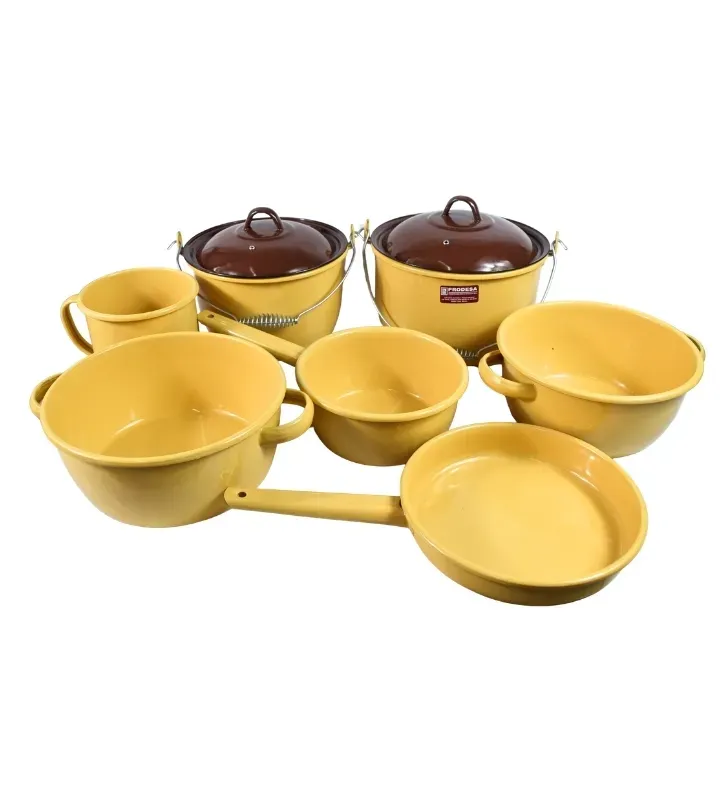 Batería de Cocina Peltre Teresita Amarillo Mostaza Prodesa