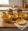 Batería de Cocina Peltre Teresita Amarillo Mostaza Prodesa