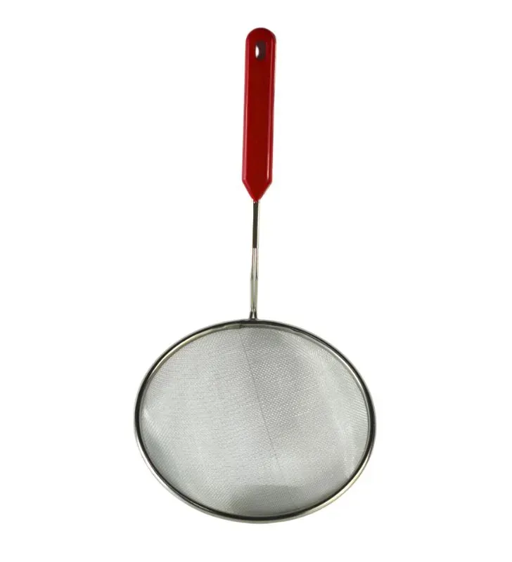 Espumadera metálica Z053‑2 No. 16 – Mango plástico rojo