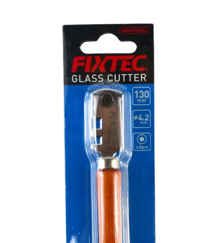 Cortador de vidrio Fixtec FHGC01 – 6 ruedas de carburo, mango madera