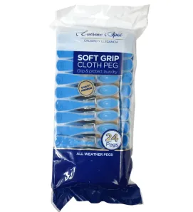 Pinzas plástico antideslizantes Cuisine Spot – 24 pzs para ropa