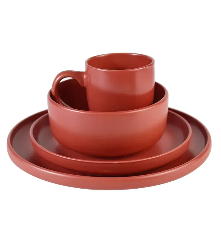 VAJILLA 16PZ COLORES LINEA MATTE