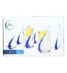 Juego de 6 Vasos de Vidrio Cooler Blue Swirl 472ml | Crisa 6098
