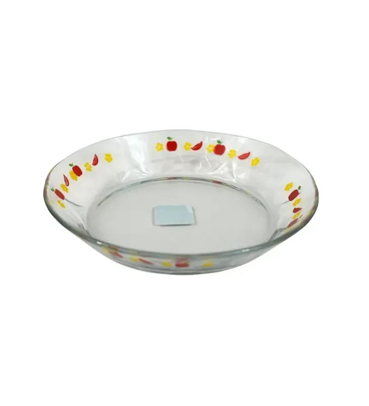 Plato de Vidrio Arcos Manzanas FW7 Crisa – Vajilla Transparente
