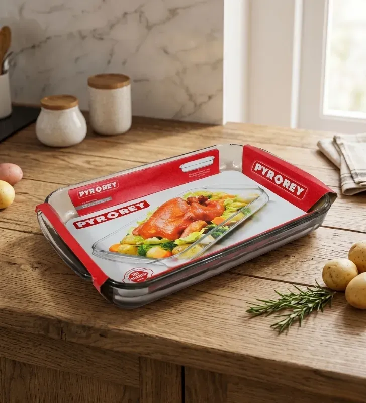 Bandeja Rectangular de Vidrio Pyr-o-rey 3L 40x25cm | Modelo 2653