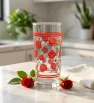 Vaso Decorado Rosas Rojas 9660 Crisa – Vaso de Vidrio Cubero