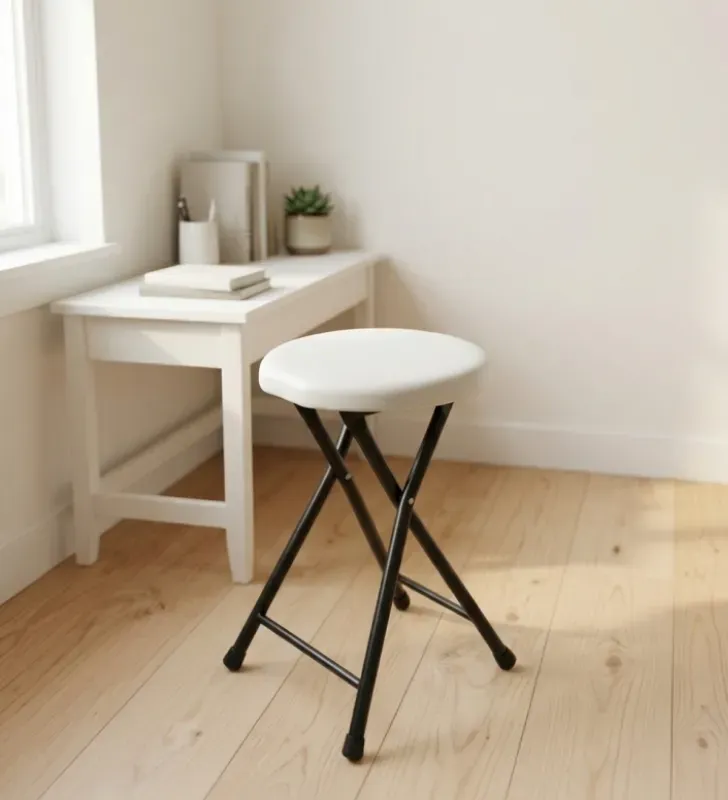 Banco Plegable Bari 48 cm Duna – Asiento de Plástico y Metal