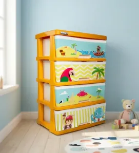 Cajonera de Plástico Infantil Piratas 4 Niveles Duna