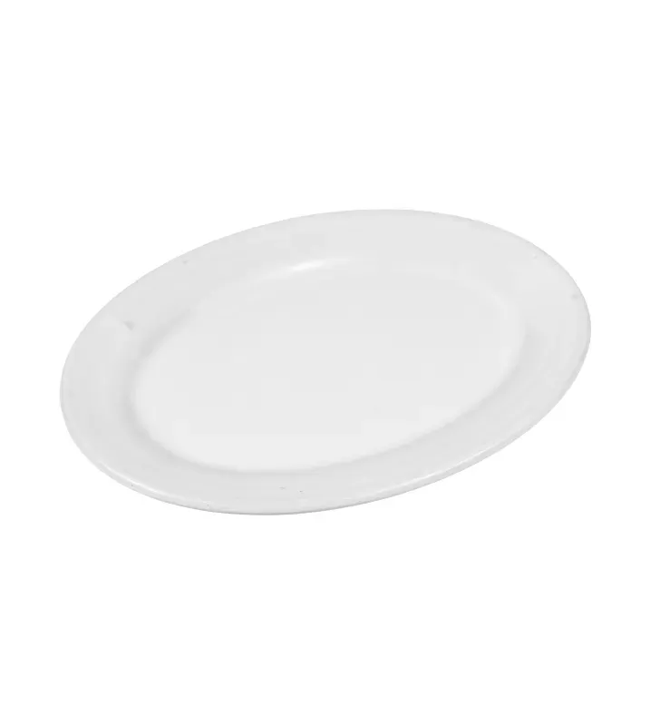 Plato Ovalado 27cm Glacial Santa Anita – Vajilla Cerámica Blanca 309048