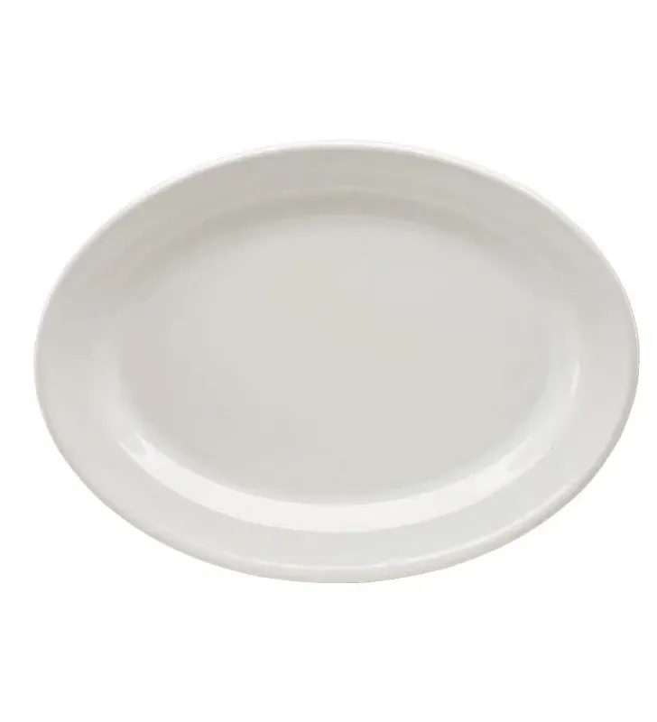 Plato Ovalado 27cm Glacial Santa Anita – Vajilla Cerámica Blanca 309048