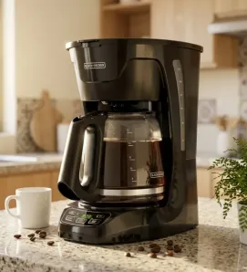 Cafetera Programable 12 Tazas Black+Decker CM1110B-LA – Filtro Vortex