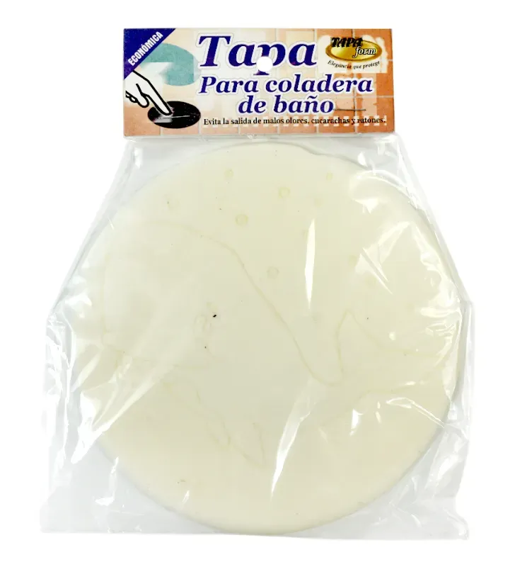 Tapa coladera de baño goma/silicona – universal antisalpicaduras