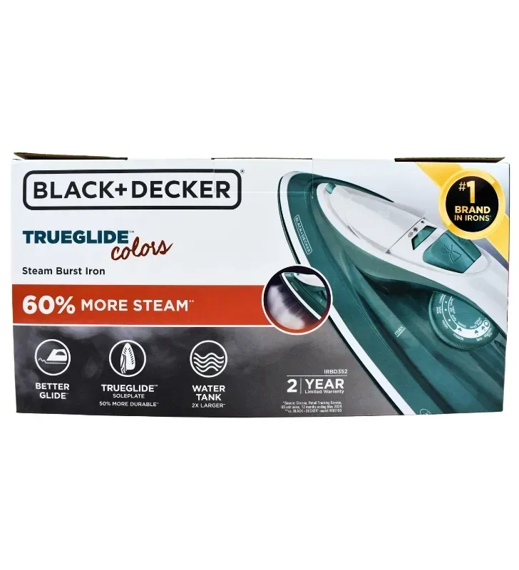 Plancha de Vapor Black+Decker TrueGlide Colors – IRBD352 Teal
