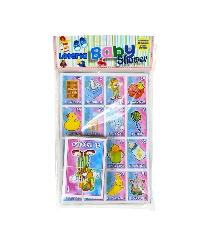 Lotería Baby Shower 10 Tablas y Baraja – Loterías Camacho