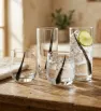 Juego de Vasos de Vidrio 8 Piezas Black Swirl Crisa – A382