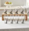 Juego de Vasos de Vidrio 8 Piezas Black Swirl Crisa – A382