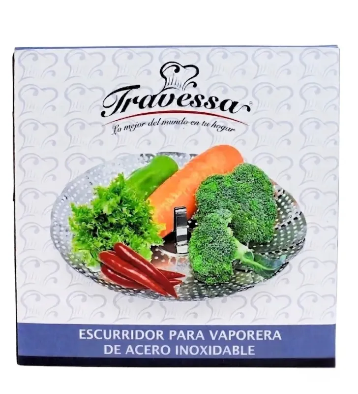 Escurridor Vaporera de Acero Inoxidable 24cm Travessa