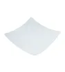 Plato Cuadrado Texturizado de Melamina Blanco 24cm Travessa