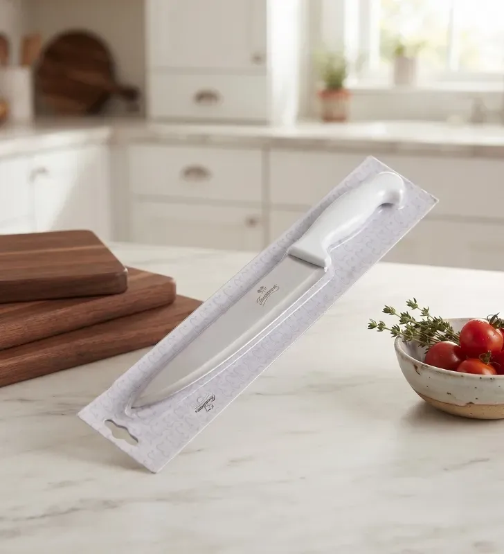 Cuchillo Chef Profesional de Acero Inoxidable 10" Blanco Travessa