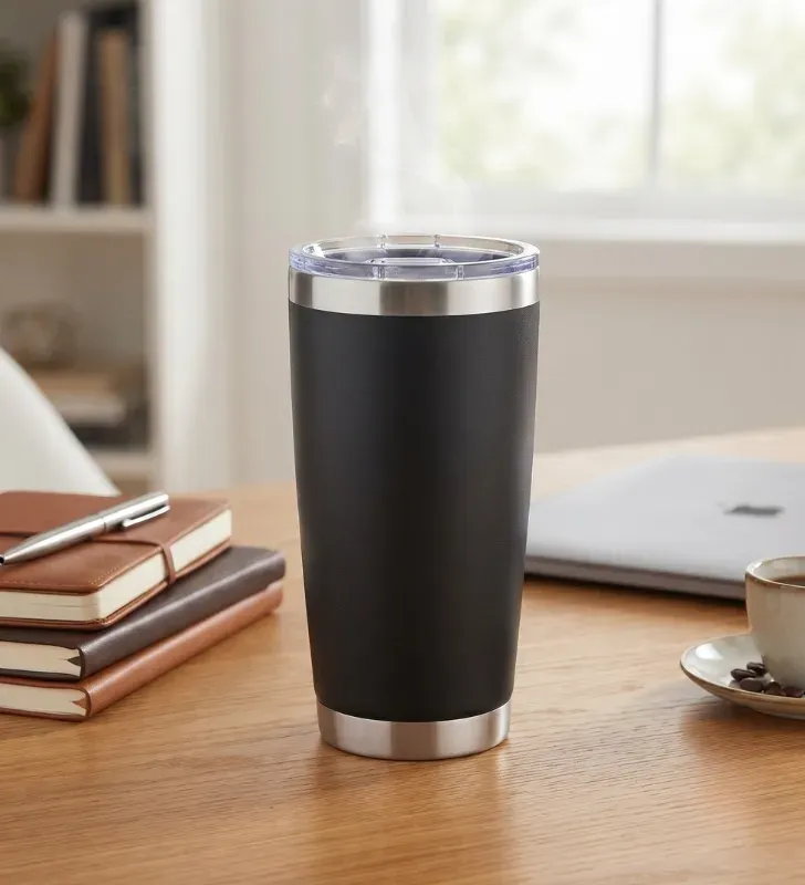 Vaso Negro Termo de Acero Inoxidable 20oz Travessa – 150-103-020