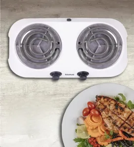 Parrilla Eléctrica Alpha Duo Black Taurus 2 Quemadores