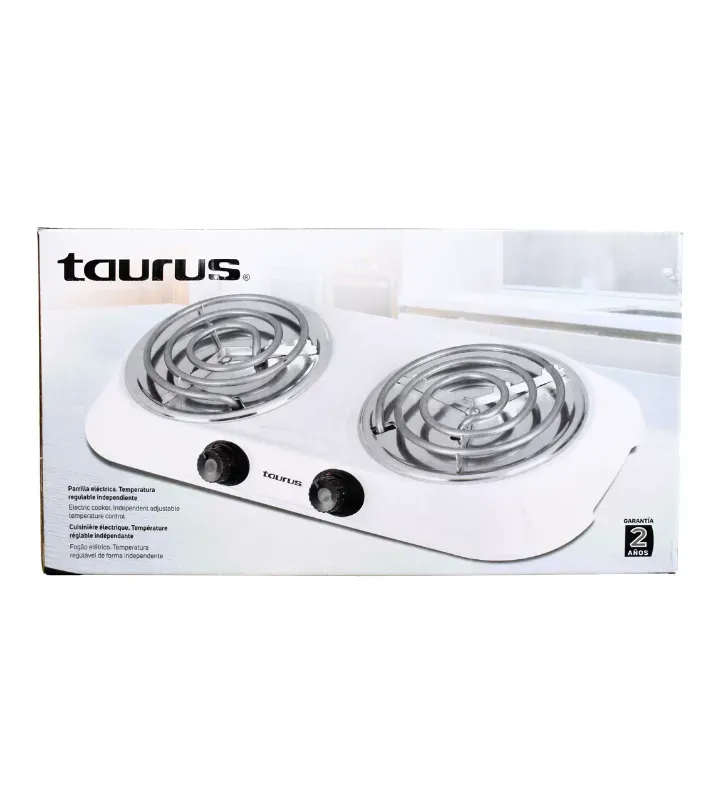 Parrilla Eléctrica Alpha Duo Black Taurus 2 Quemadores
