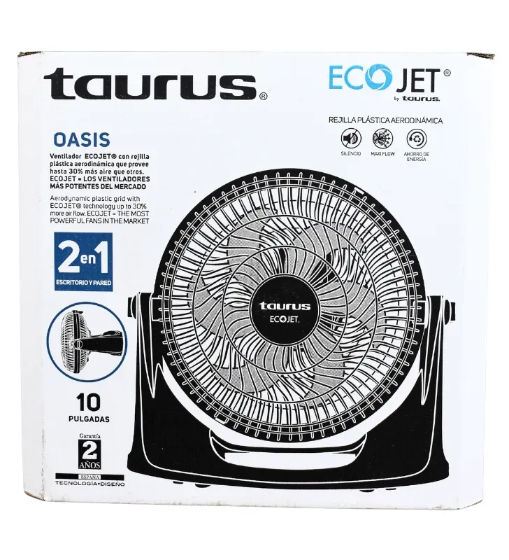Ventilador 2 en 1 Escritorio y Pared Oasis 10" Taurus – M94409900