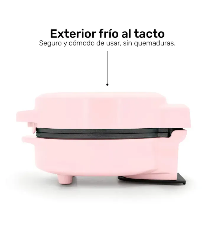 Mini Wafflera Belga Wafflette Rosa 13cm Lucky – M96810020